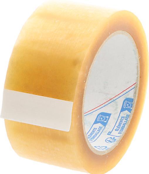 Actual product image kaiserkraft Low Noise PP packing tape, rubber, pack of 6 rolls, transparent, tape width 50 (50 mm)