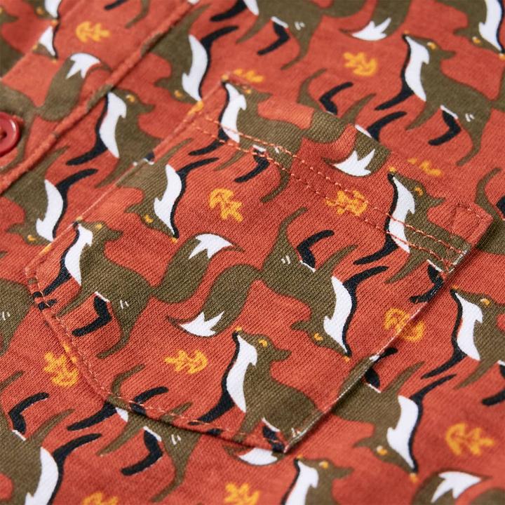 Immagine prodotto vidaXL Camicia da bambino marrone ruggine 92,Materiale: 100 % cotone,Colore (92)