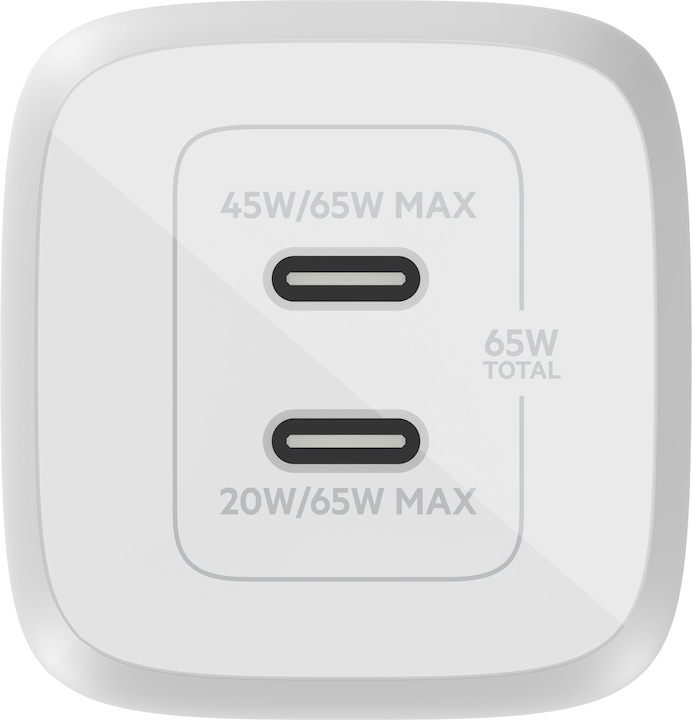 Actual product image Belkin Boost Charge Pro 2-Port GaN Charger (65 W)