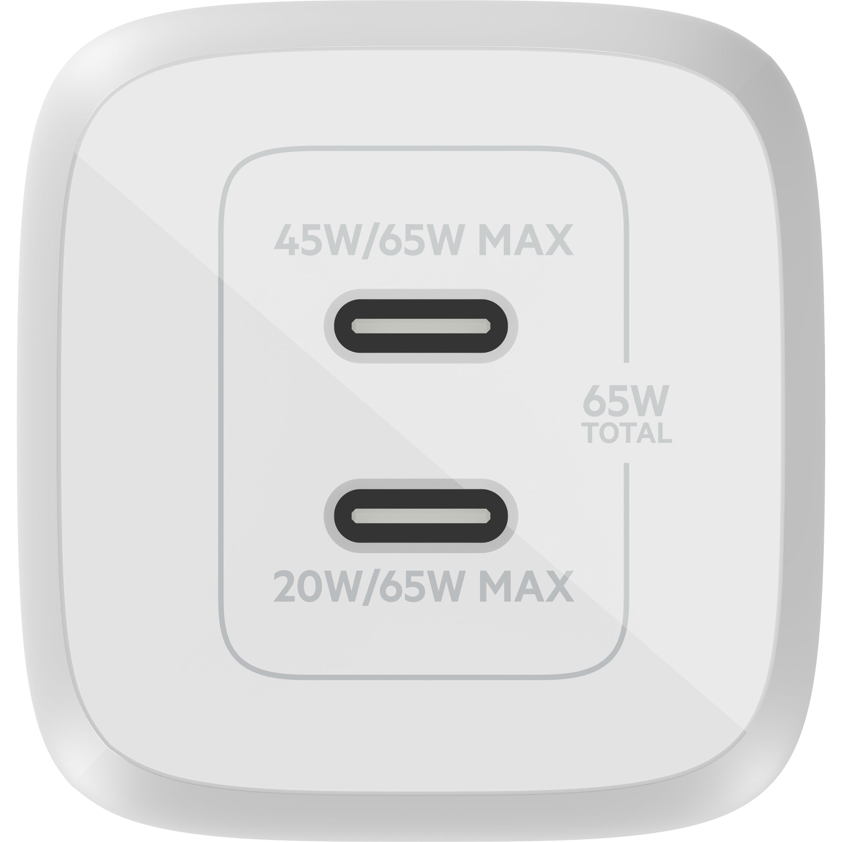 Thumbnail - Belkin Boost Charge Pro 2-Port GaN Charger (65 W), USB Ladegerät, Weiss