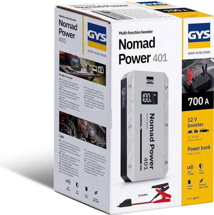 Produktbild GYS Nomad Power 401 - Lithium Jumpstarter, Powerbank (400 A, 18000 mAh)