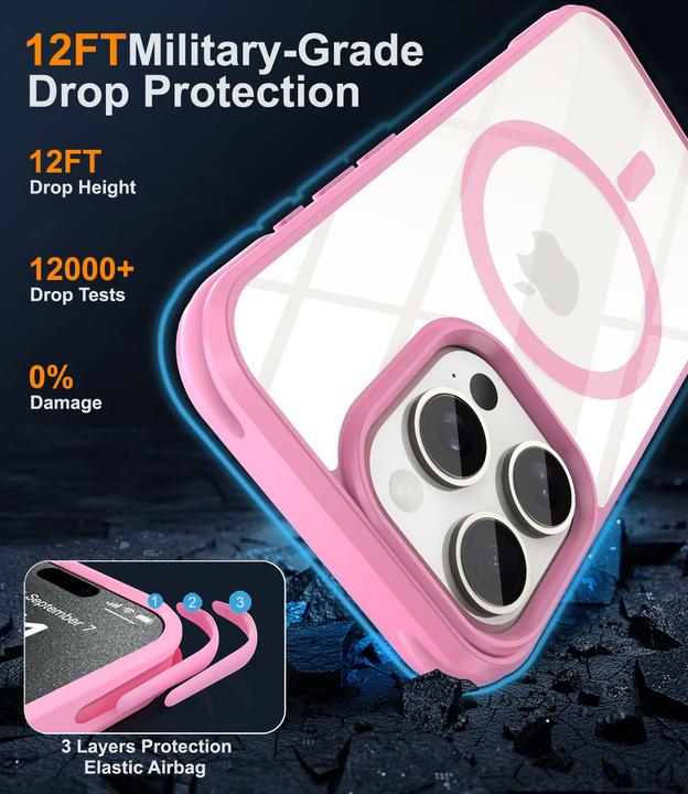 Produktbild Cadorabo iPhone 15 PRO MAX Hülle MagSafe kompatibel Case (Apple iPhone 15 Pro Max)