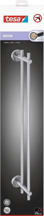 Produktbild tesa MOON Badetuchstange zweiarmig inkl. Klebelösung ohne Bohren