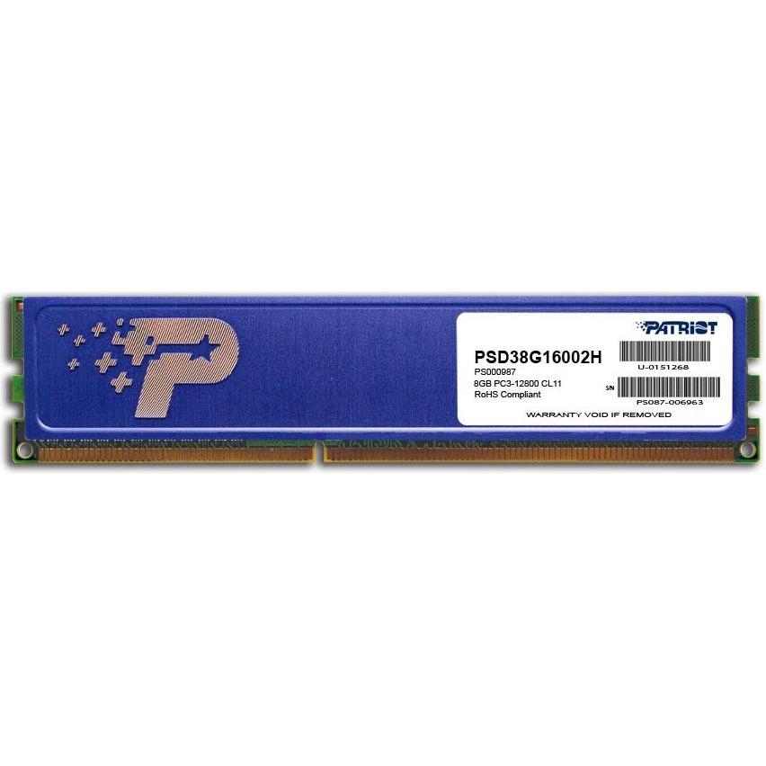 Patriot Signature Line, DDR3, 8GB, 1600MHz (1 x 8GB, 1500 MHz, DDR3-RAM), RAM, Schwarz