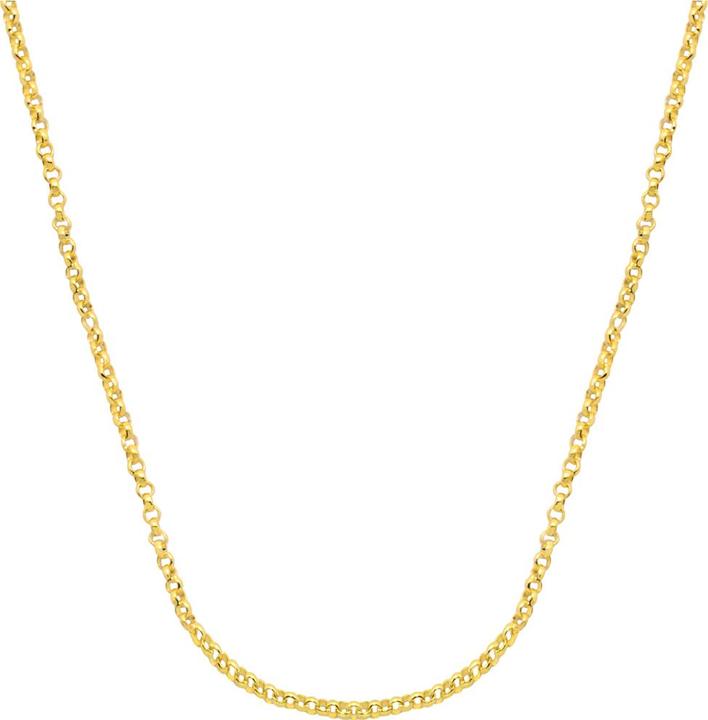 Actual product image Candy Round anchor chain 1.4 mm, 925 Sterling silver, gold-plated (925 Sterling silver, 18k gold-plated)
