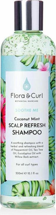 Flora & Curl SOOTHE ME coconut mint scalp refresh shampoo 300 ml (300 ml, Flüssiges Shampoo)