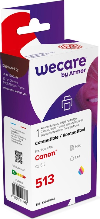 Image du produit Wecare Encre couleur rebuilt CL-513 pour Canon PIXMA MP 240 15ml (CL)