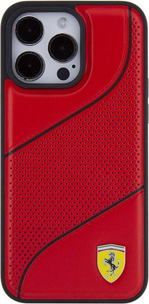 Produktbild Ferrari FEHCP15LPWAR iPhone 15 Pro 6.1" czerwony/red hardcase Perforated Waves Metal Logo (Apple iPhone 15 Pro)