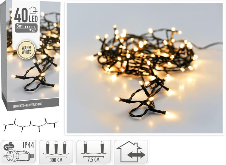 Immagine prodotto Illuminazione a LED per esterni 40 LED - bianco caldo, 300 cm (3 m)