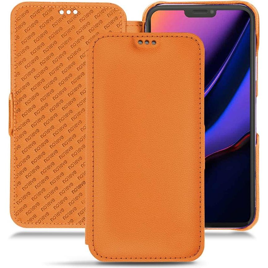Noreve Lederschutzhülle horizontal (Apple iPhone 11 Pro), Smartphone Hülle, Orange