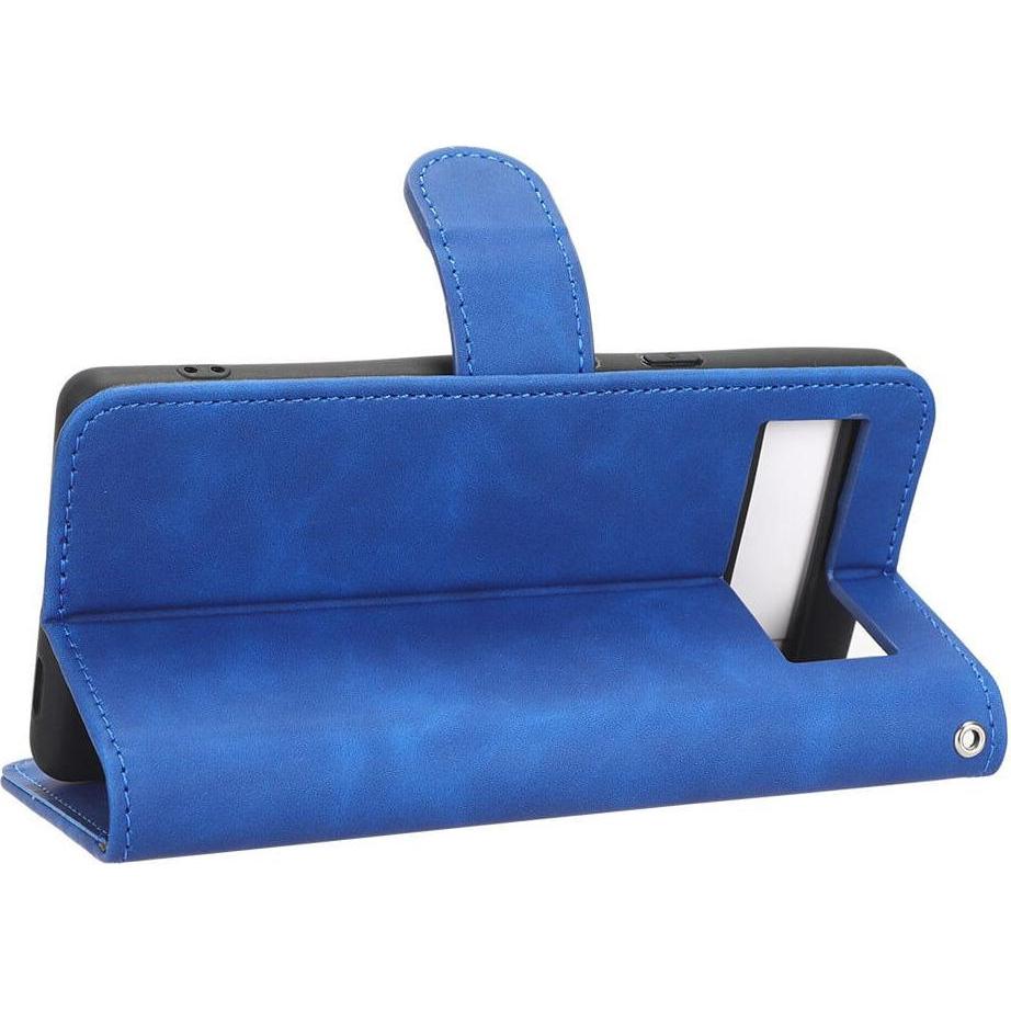 Thumbnail - Cover-Discount Google Pixel 7a - Leder Etui Hülle blau (Google Pixel 7a), Smartphone Hülle, Blau