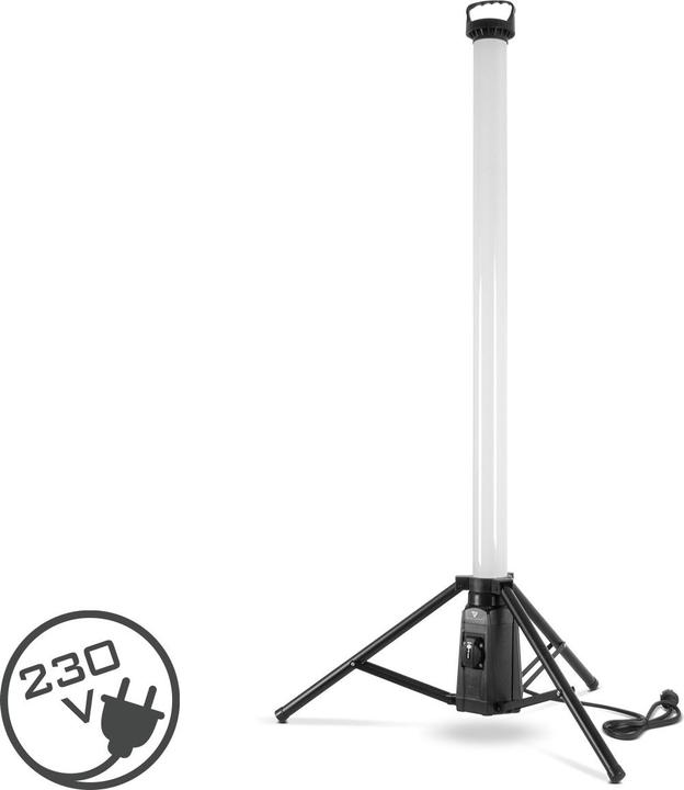 Stahlwerk LED-Baustrahler 100 Watt 360° Akku-Arbeitsleuchte 7500 lm LED-Tower mit Stativ (7500 lm)
