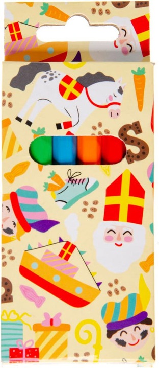 Actual product image LG-Imports Crayons Sinterklaas, 6pcs. (Multicoloured, 6 x)