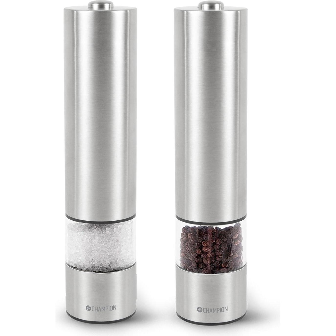 Champion Salt- och pepparkvarn Rostfri, Pfeffermühle + Salzmühle, Silber