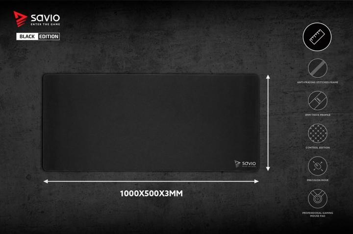 Actual product image Savio Black Edition Precision Control XXL Game Mouse Pad Black (XXL)