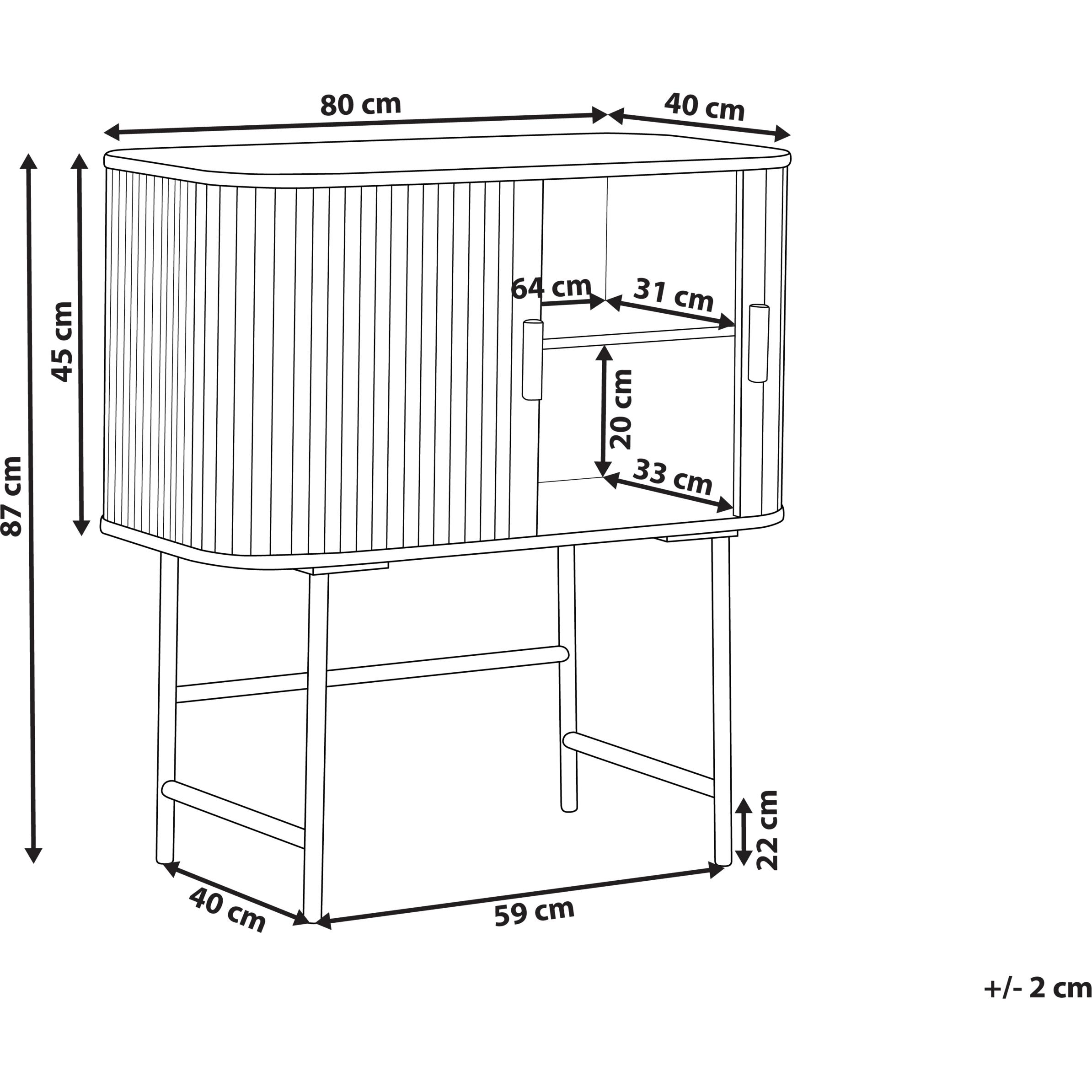 Thumbnail - Beliani, Kommode + Sideboard, Carney (80 x 40 x 87 cm)