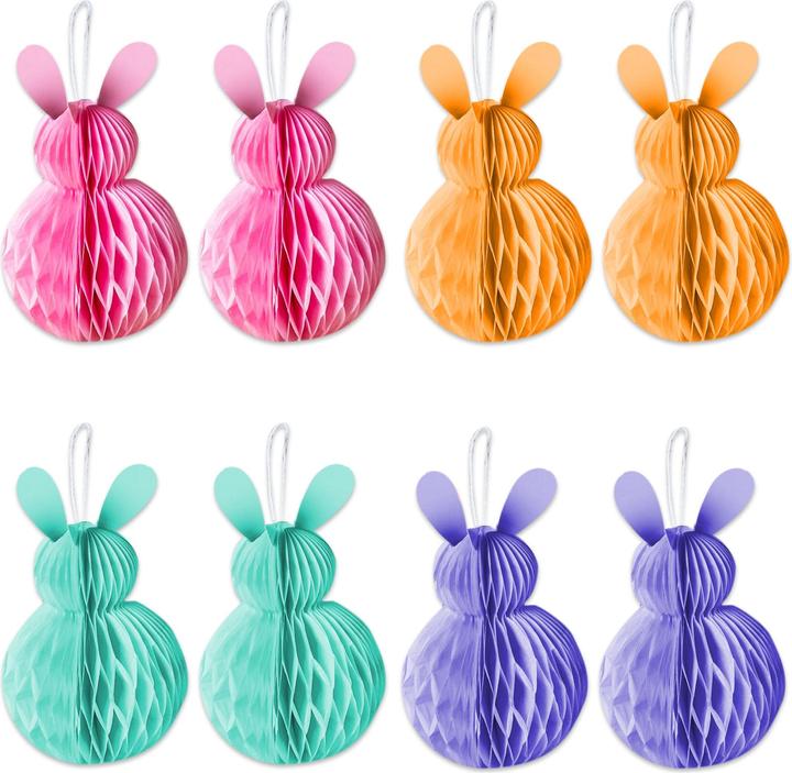 Papierdrachen Osterhasen Set (8 x, 10 x 5 cm)
