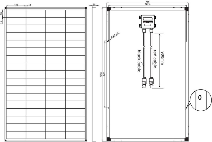 Actual product image Enjoy solar Solar module (180 W, 10 kg)