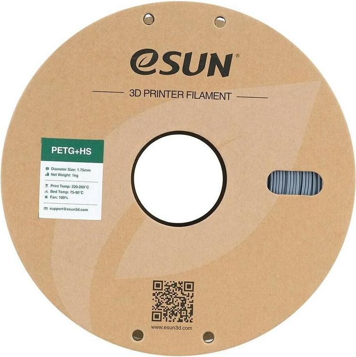 Produktbild eSUN EPETG+HS 1,75mm SOLID GREY 1kg (PETG, 1.75 mm, 1000 g, Grau)