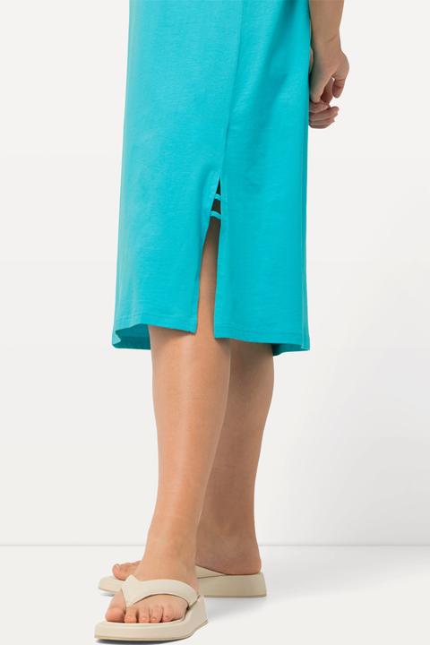 Produktbild Ulla Popken Jerseykleid, Zierbänder, A-Linie, Rundhals, Halbarm (46, 48)