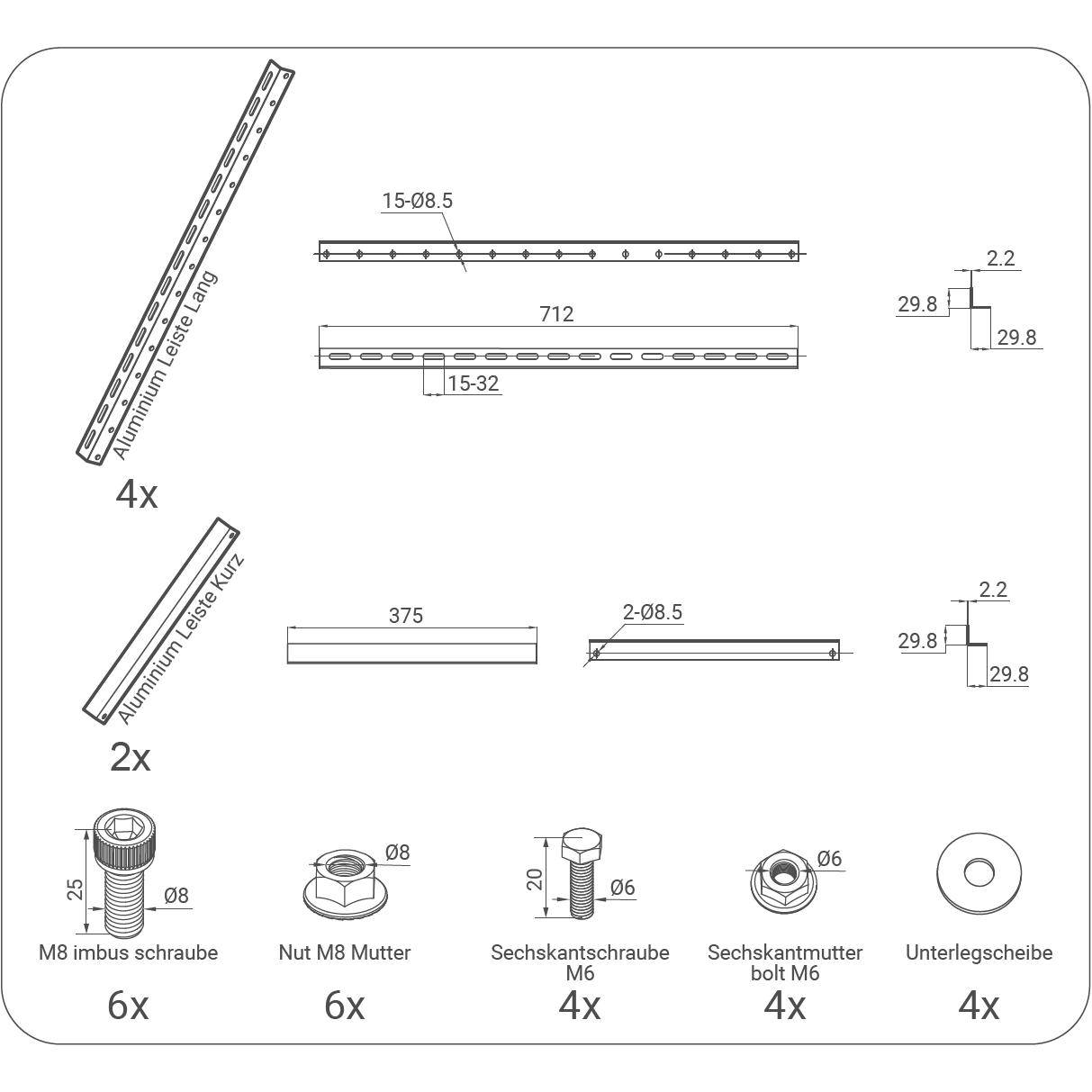 Thumbnail - Enjoy solar, Zubehör Solarenergie, Halterung (Solaranlage Montagematerial)