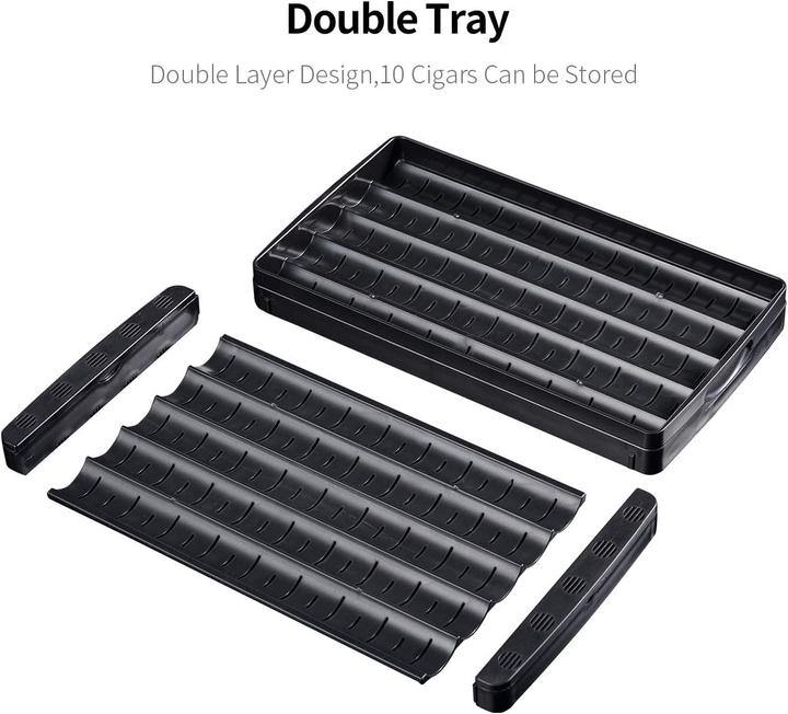 Produktbild Cigarloong Reise-Zigarren-Etui, Rot (10)