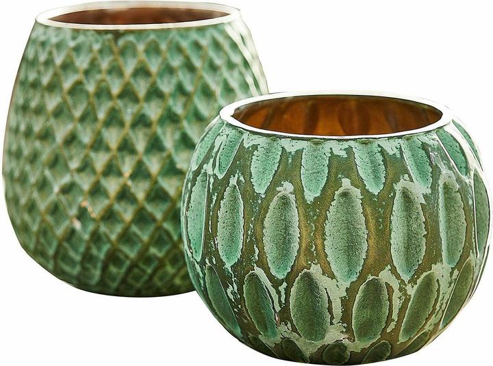 Produktbild Loberon Windlicht 2er Set Xerice grün (2x)