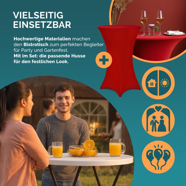 Image du produit Casaria Mange-debout avec housse (Ø 72 cm)