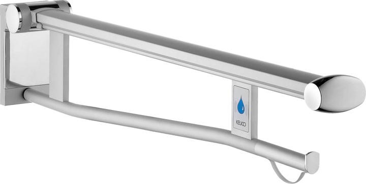 Keuco Folding support rail PLAN CARE WC 700mm right version Alu sil-elo/sw