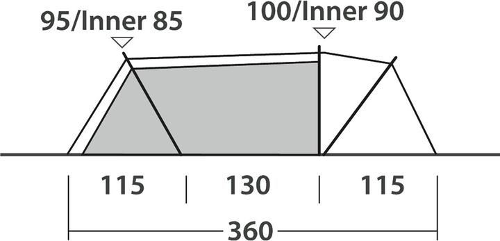 Produktbild Outwell - Nexion 2 Ocean (Tunnelzelt, Wurfzelt, 4.40 kg, 2 Personen)