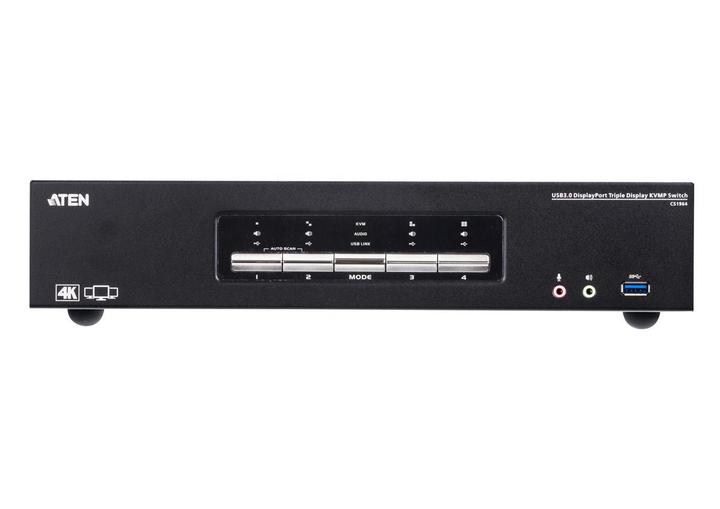 Immagine prodotto Aten CS1964 switch KVMP 4 volte, DisplayPort per 3 display 4K, USB 3.0, audio