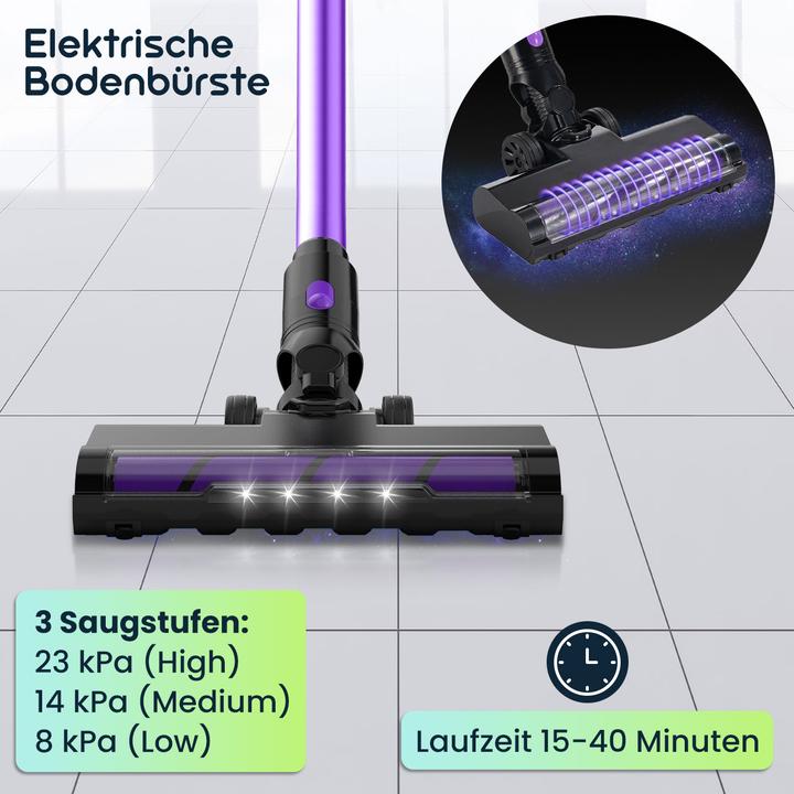 Actual product image Casativo 3in1 Zyklon-Hand- & Bodensauger mit Wischaufsatz, 23 kPa, HEPA-Filter