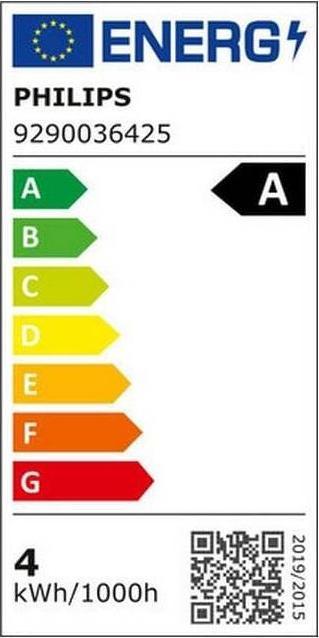 Label énergétique Philips LED Classic (E27, 4 W, 840 lm, 1 x, A)