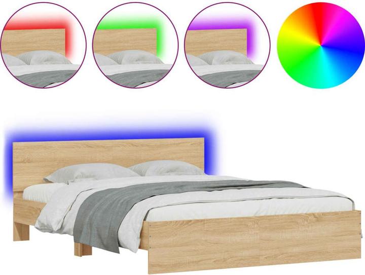 Produktbild VidaXL Bettgestell mit Kopfteil (160 x 200 cm)