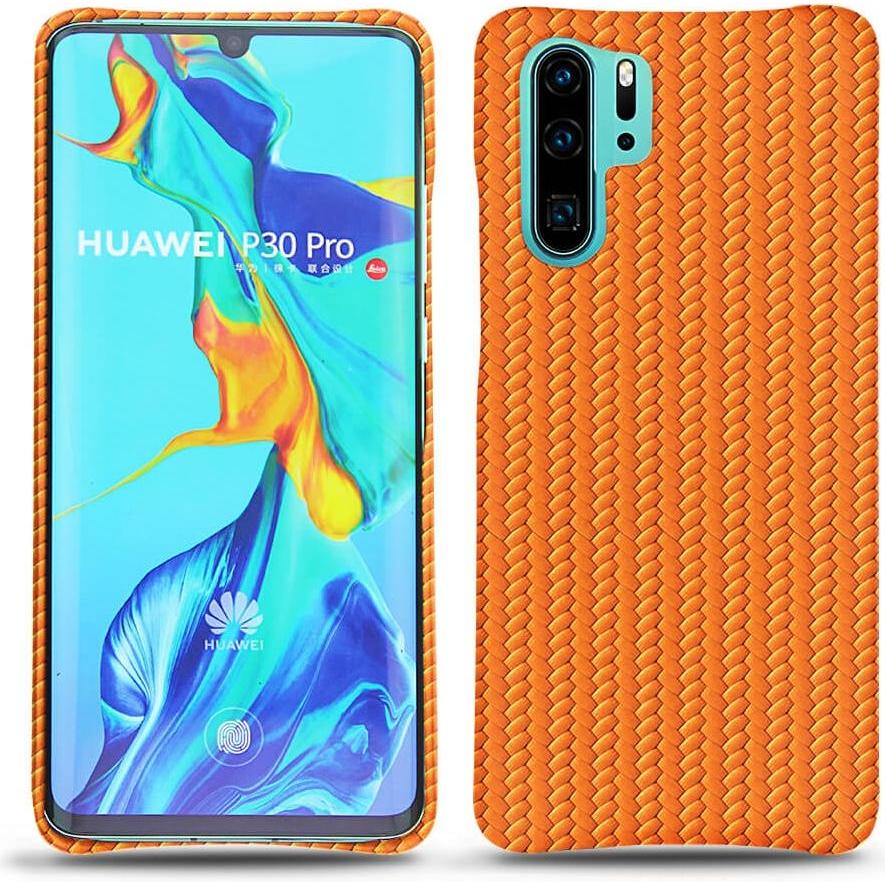 Noreve Lederschutzhülle (Huawei P30 Pro), Smartphone Hülle, Orange
