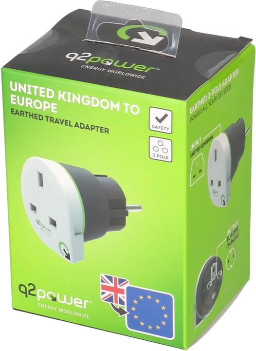 Produktbild Q2 Power Reiseadapter Grossbritannien nach Europa