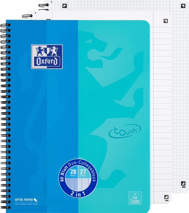 Produktbild Oxford Collegeblock Touch Duo (A4+, Kariert, Weicher Einband)