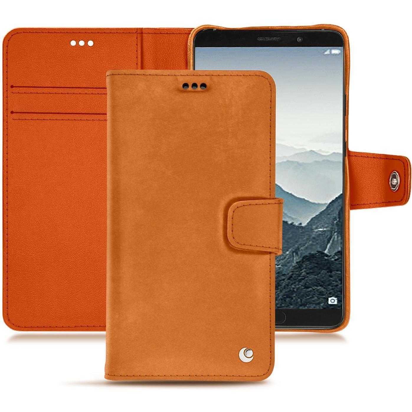 Noreve Lederschutzhülle Wallet (Huawei Mate 10), Smartphone Hülle, Orange