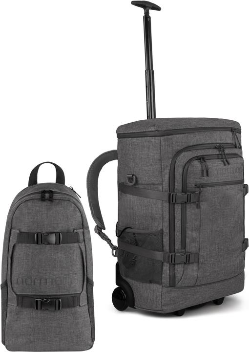 Produktbild Normani Handgepäck Rucksack mit Trolleyfunktion + kleiner Rucksack (45 l)