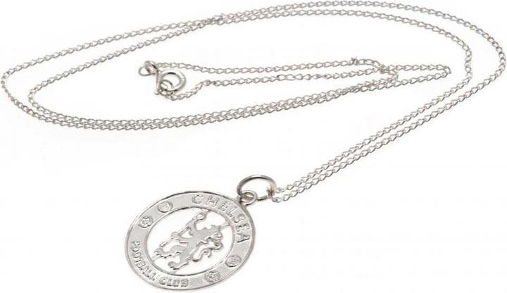 Immagine prodotto Chelsea FC Verniciato d'Argento Collana e Ciondolo (100% materiale sintetico)
