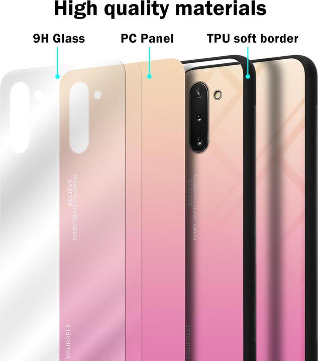 Produktbild Cadorabo TPU 2 Farben Glas Cover (Samsung Galaxy Note 10)