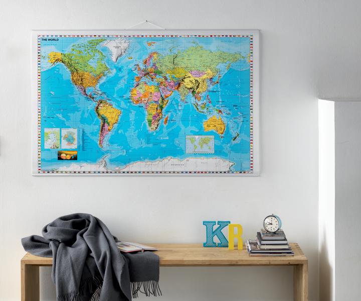 Produktbild Franken Kartentafel Welt laminiert