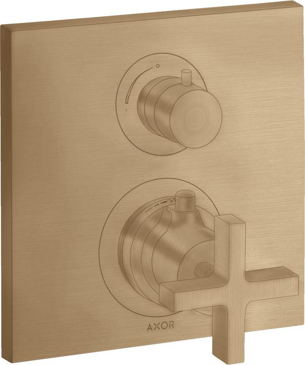 Produktbild Axor Citterio Thermostat Unterputz mit Ab-/Umstellventil, Kreuzgriffe, 2 Verbraucher