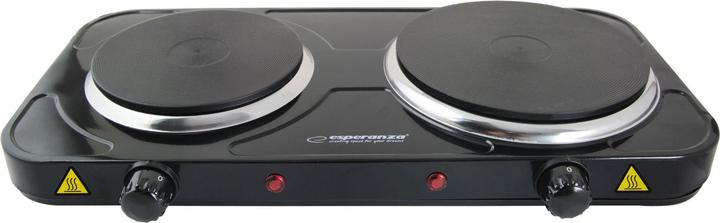 Productafbeelding Esperanza EKH014K Elektrische kookplaat 2 zones (n) Zwart