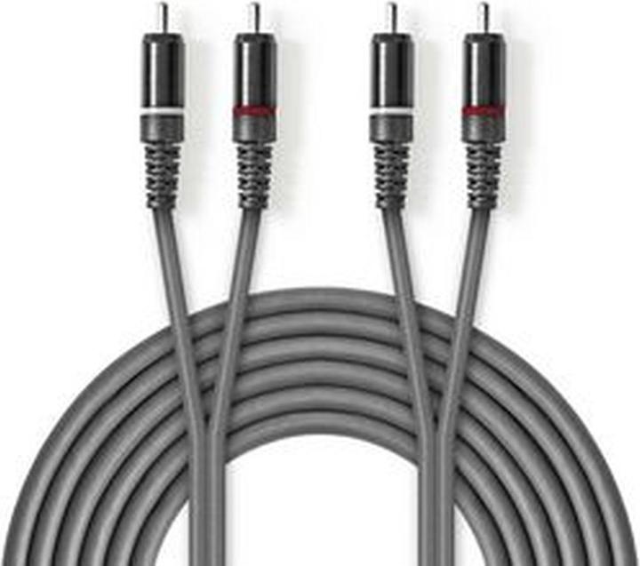 Produktbild Nedis Stereo-Audiokabel 2 x R AC männlich 2 x RCA männlich (5 m, Cinch)