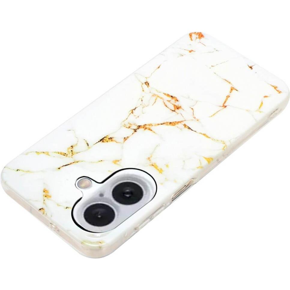 Thumbnail - Cover-Discount iPhone 16 Plus - Cover Handyhülle Marble (Apple iPhone 16 Plus), Smartphone Hülle, Weiss