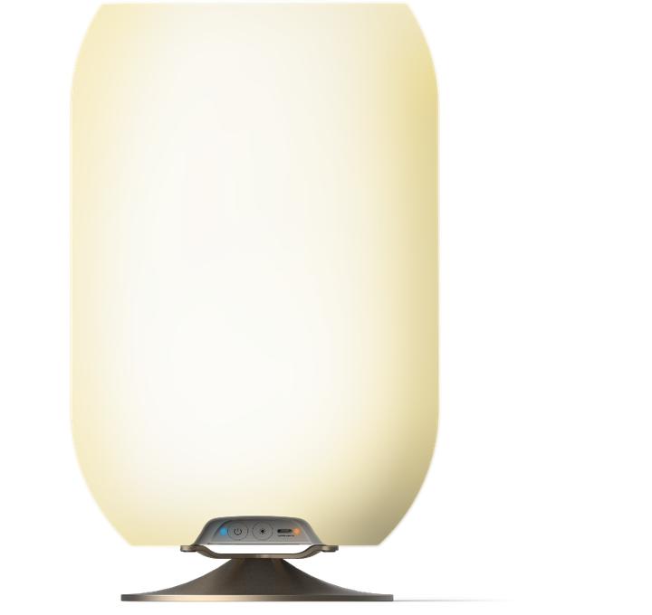 Actual product image Kooduu Speaker lamp cup holder Atmos brass (10 h, Rechargeable battery operated, Battery operated)