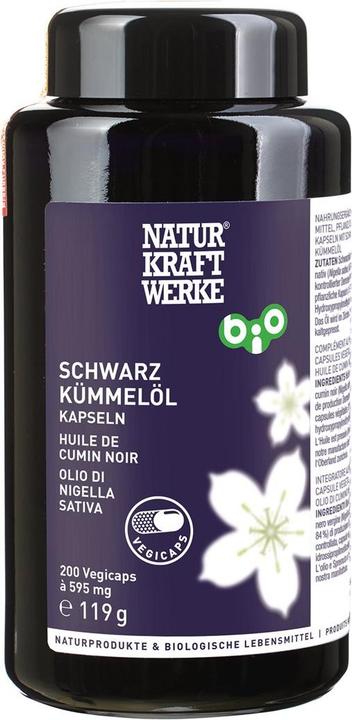 NaturKraftWerke Huile de cumin noir vegicaps bio caps (200 pièce(s), Capsules, 370 g)