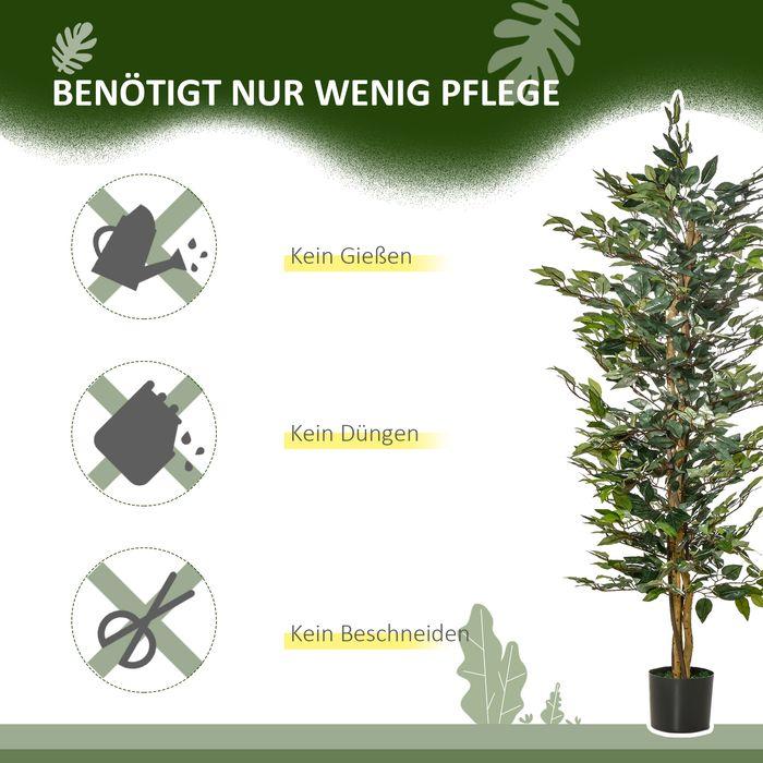 Swisshandel24 knstliche Pflanzen 150 cm knstlicher Ficus-baum  Kunstpflanze Zimmerpflanze Dekopflanze Bropflanze