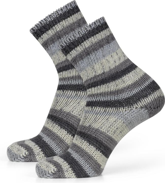 Produktbild Normani 2 Paar Gestrickte Wollsocken Bunt-geringelt - 9093 (2er Pack, 39 - 42)